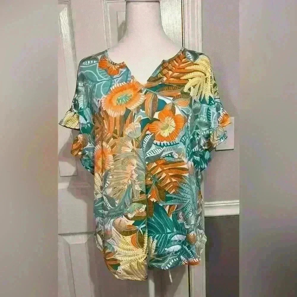 Womens Petite Medium Short Sleeve Top Brand Ruby Rd Favorites Worn Once